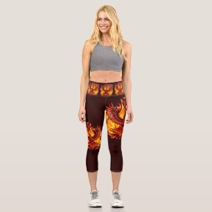 Phoenix mythological immortal Creature Capri Leggings