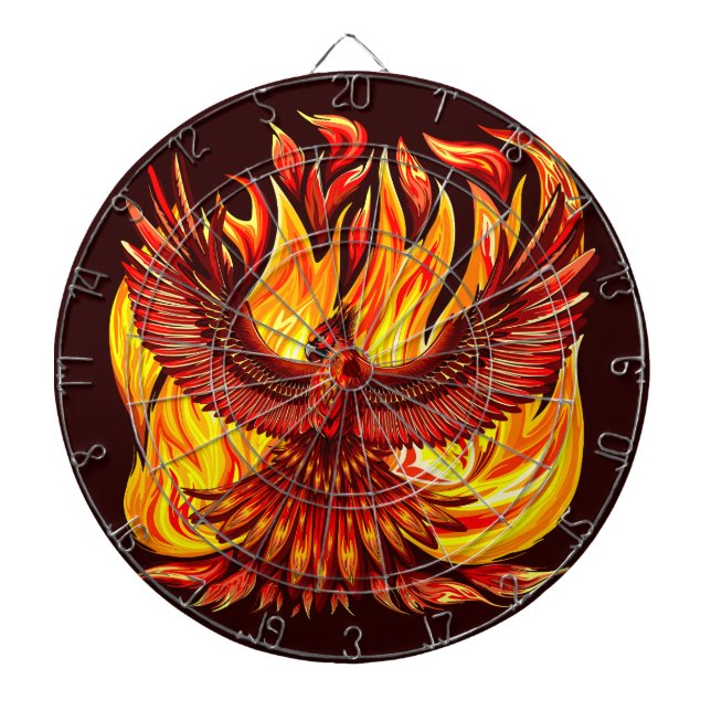 Phoenix mythological immortal Creature Dartboard (Front)