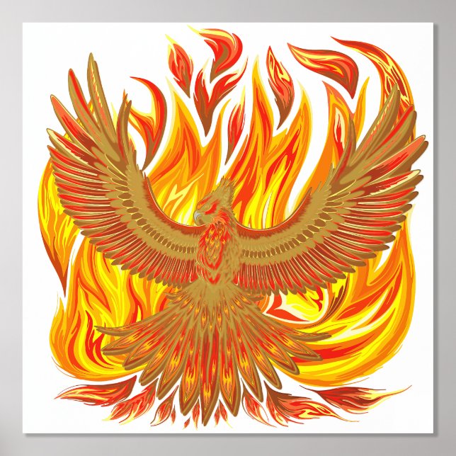 Phoenix mythological immortal Creature Foil Prints (Front)