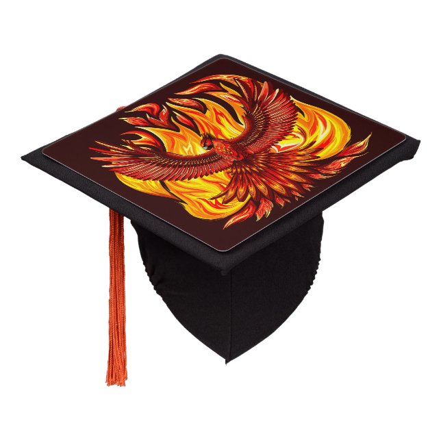 Phoenix mythological immortal Creature Graduation Cap Topper (Angled)