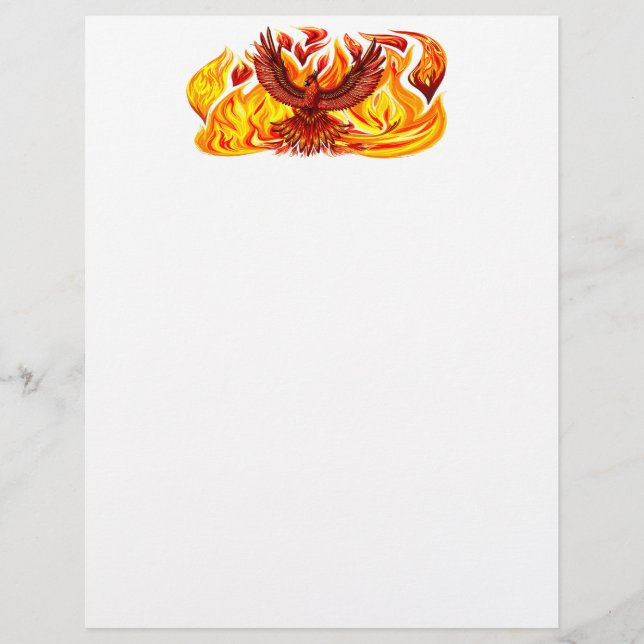 Phoenix mythological immortal Creature Letterhead (Front)