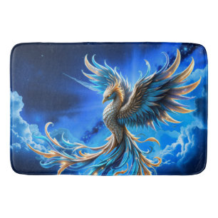 Phoenix of the Sapphire Dawn  Bath Mat