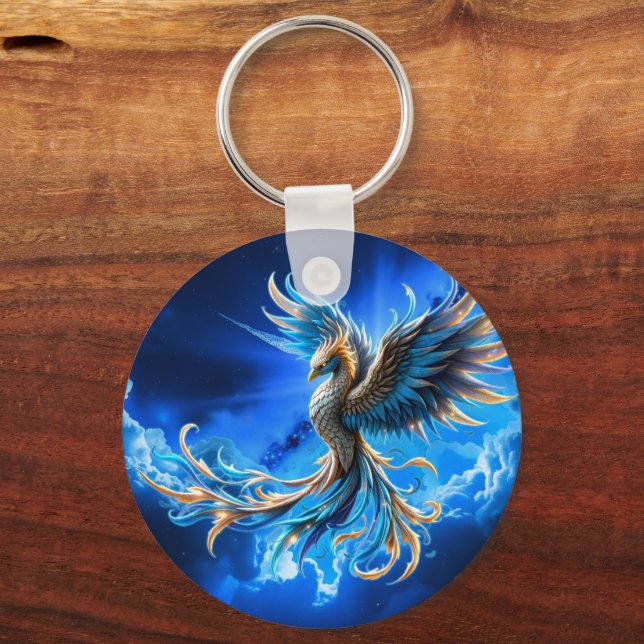Phoenix of the Sapphire Dawn  Keychain (Back)