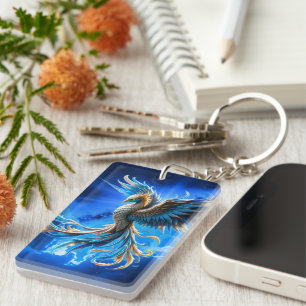 Phoenix of the Sapphire Dawn  Keychain