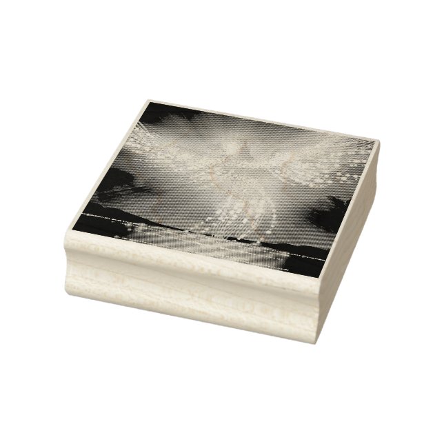 Phoenix Over Water Rubber Stamp (Stamp)