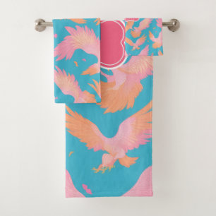 Phoenix Pastel Colourful Personalized Pattern Bath Towel Set