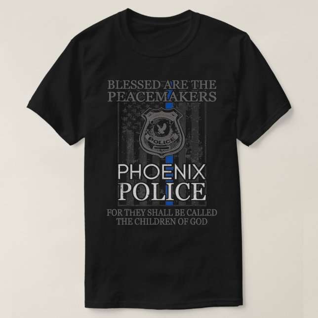 Phoenix Police Support SaintPolice Officer Prayer  T-Shirt (Design Front)