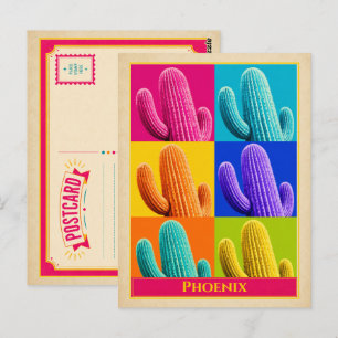 Phoenix Postcard Arizona Cactus Vintage
