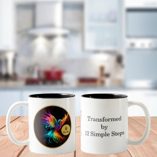 Phoenix Recovery Milestone Gift  Two-Tone Coffee Mug