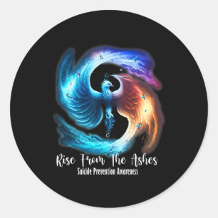 Phoenix Rise From The Ashes Suicide Prevention Awa Classic Round Sticker