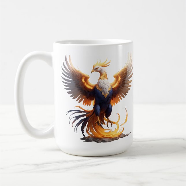 Phoenix Rise Hoodie 🔥 Mythical Fire Bird Sweatshi Coffee Mug (Left)