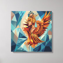Phoenix Rise – Modern Stretched Canvas Wall Art