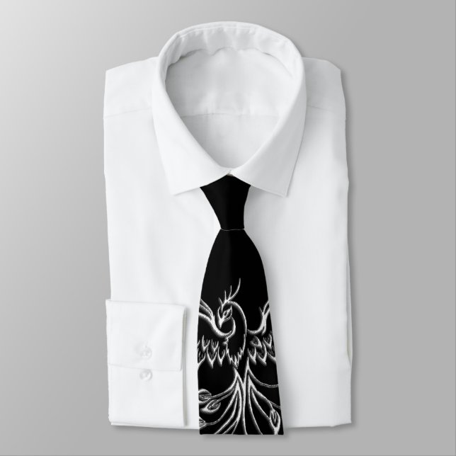 Phoenix Rises From Fire and Ash Tie (Tied)