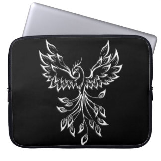 Phoenix Rises on Black Laptop Sleeve