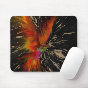 Phoenix Rising – Abstract Fire Explosion Art Mouse Pad