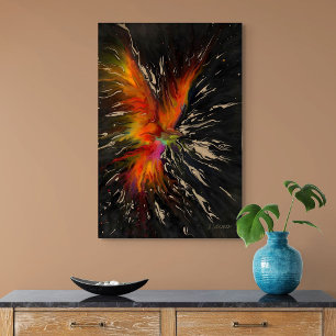 Phoenix Rising – Abstract Fire Explosion Art Poster