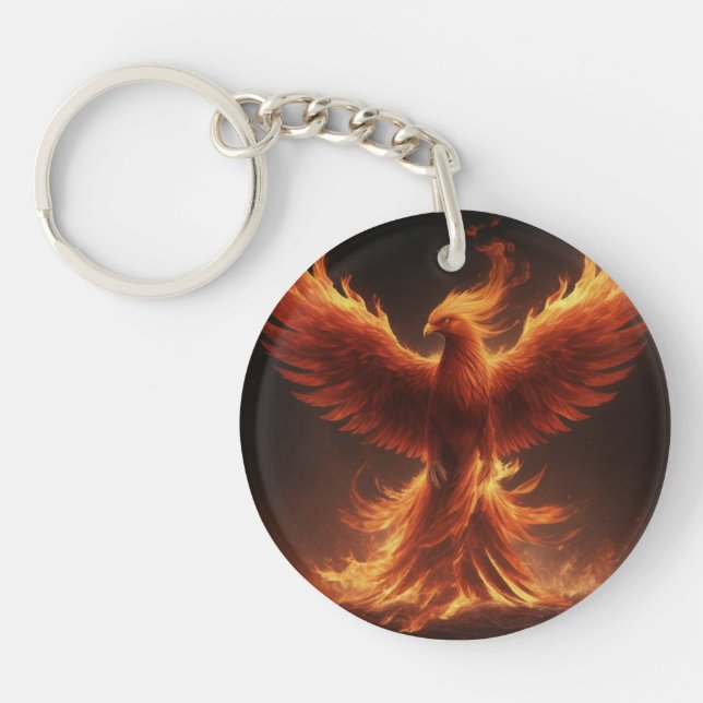 Phoenix Rising Acrylic Keychain (Front)