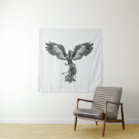 Phoenix Rising - Black and White