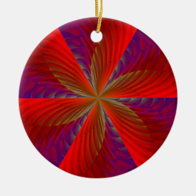 Phoenix Rising Ceramic Ornament (Front)