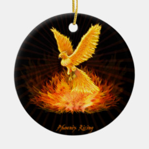 Phoenix Rising Ceramic Ornament