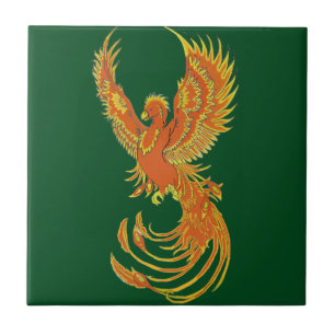 Phoenix Rising Ceramic Tile