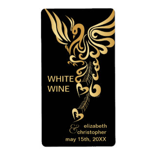 Phoenix Rising Custom Wedding Vins Étiquettes
