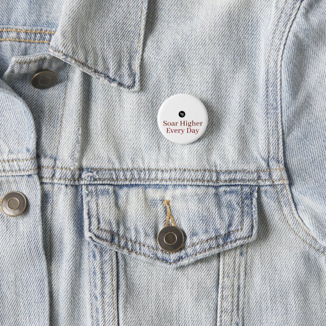 Phoenix Rising From Ashes Inspirational  1 Inch Round Button (In Situ)