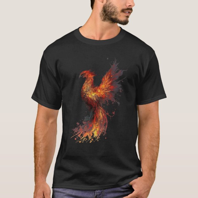 Phoenix Rising From Ashes Resurrection Rebirth New T-Shirt (Front)