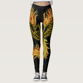 Phoenix Rising From the Flames Front Leggings