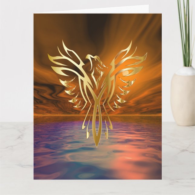 Phoenix Rising Greeting Card (Front)