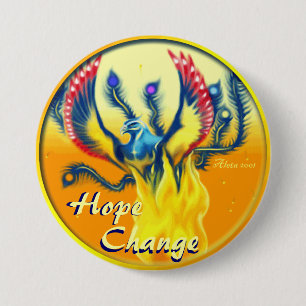 Phoenix Rising ~ Hope & Change 3 Inch Round Button