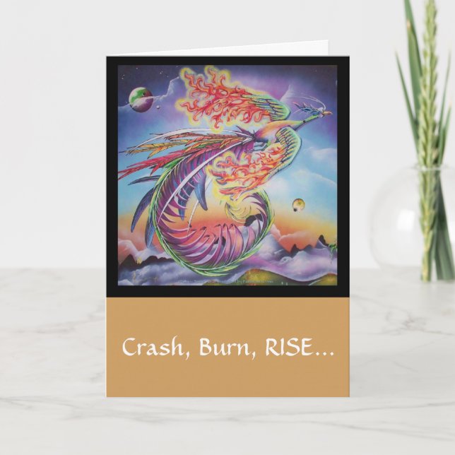 "Phoenix Rising" inspirational get well card (Front)
