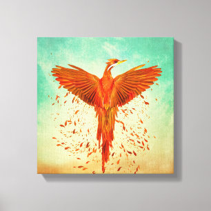 Phoenix Rising -Mixed media Canvas Print
