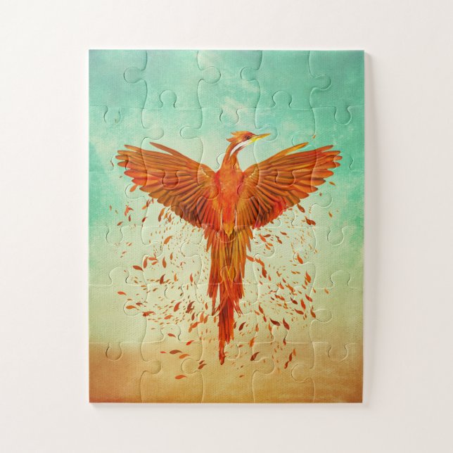 Phoenix Rising -Mixed media Jigsaw Puzzle (Vertical)