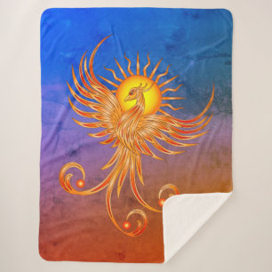 Phoenix Rising Sherpa Blanket