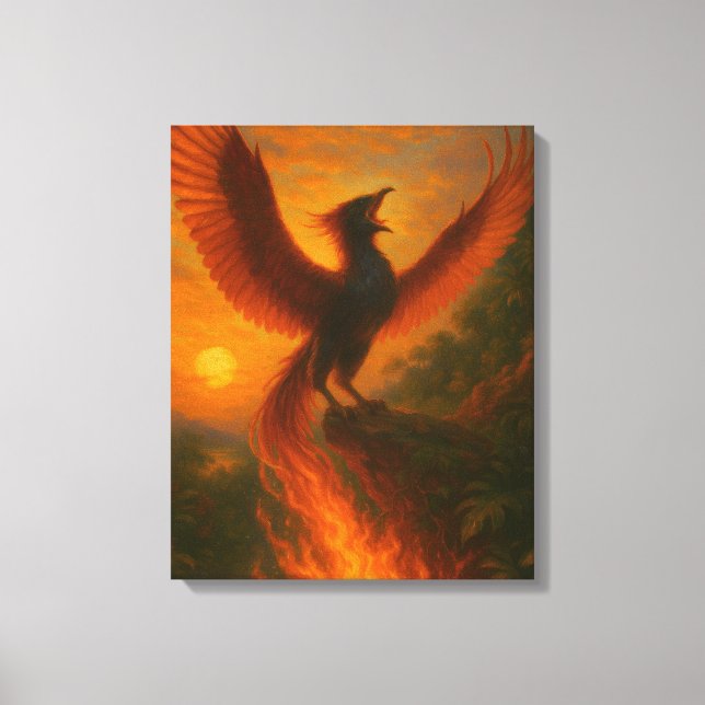 Phoenix Rising — Signature Acrylic | Orrin Studios Canvas Print (Front)