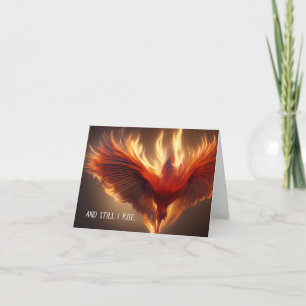 Phoenix Rising Support Inspiring Strength Card