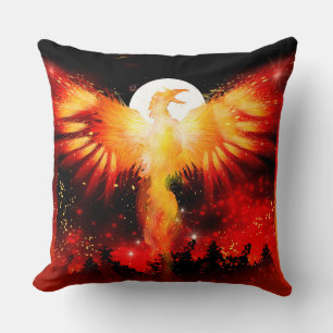 Phoenix Rising Throw Pillow