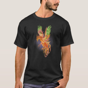 Phoenix Rising Watercolor Fantasy Mythical Mystic T-Shirt