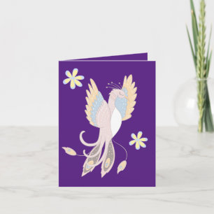 Phoenix Rising Whimsical Magical Friends Card