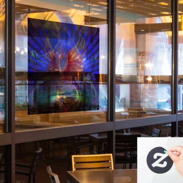 Phoenix Rising Window Cling (Restaurant Window)