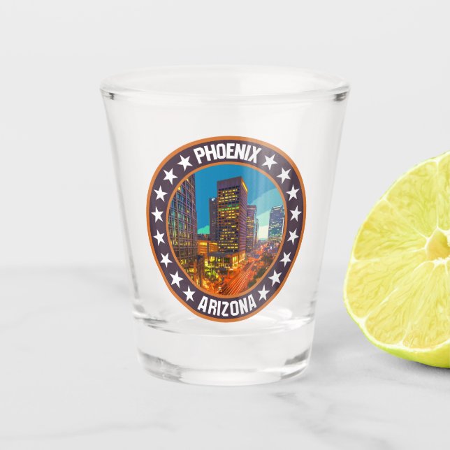 Phoenix                                            shot glass (Front)