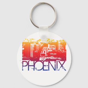 Phoenix Skyline Design Keychain