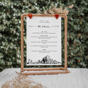 Phoenix Skyline Mariage Diner Carte menu 5x7