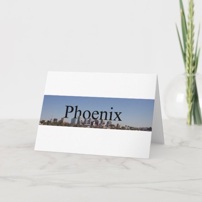 Phoenix Skyline with Phoenix in the Sky Note Card (Front)