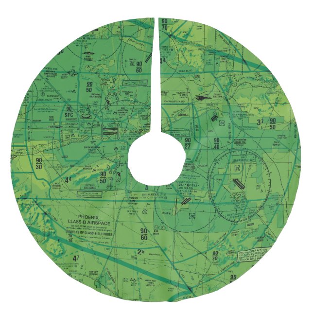 Phoenix TAC Chart  Brushed Polyester Tree Skirt (Front)