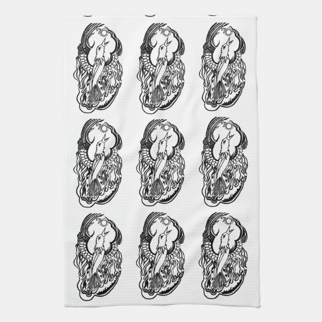 Phoenix Tattoo Kitchen Towel (Vertical)