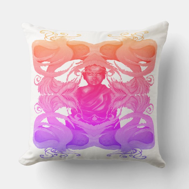 Phoenix two quiet mind throw pillow (Front)