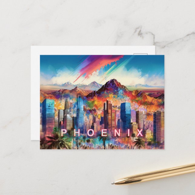 Phoenix Valley Of The Sun  Postcard (Front/Back In Situ)