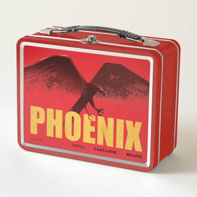 Phoenix Vingate Graphic Metal Lunch Box (Front)